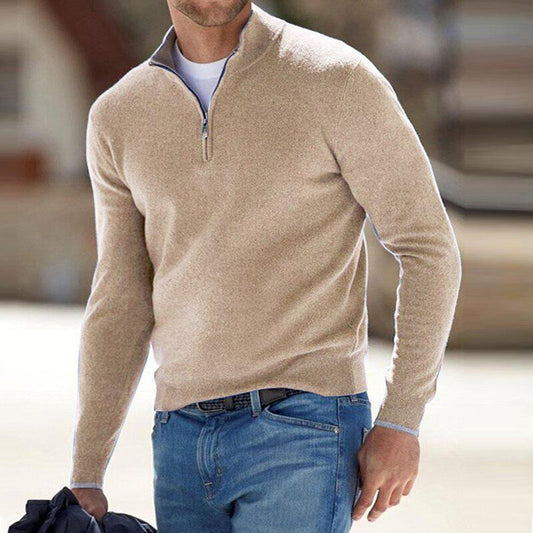 Quarter-Zip Knitted Sweater